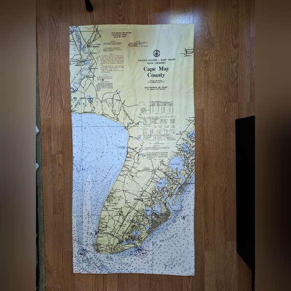 Mapisart Cape May Chart Towel - Picture 1 of 6